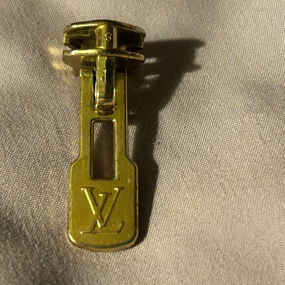 Louis Vuitton Gold Zipper Pull & Slide Replacement - Picture 1 of 11